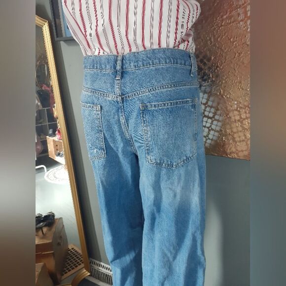 Zara Distressed Classic Blue Women's Jeans - Picture 5 of 16